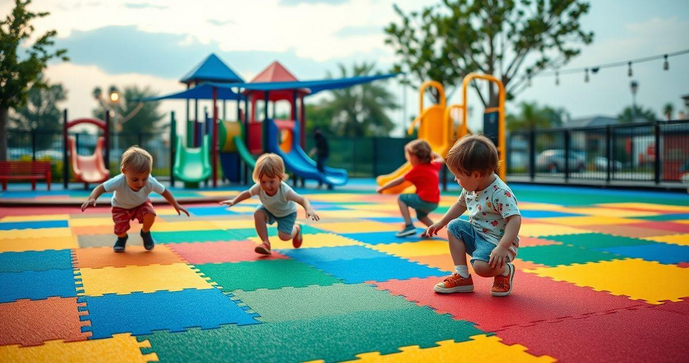 Pisos Emborrachados Playground Garantem Segurança e Diversão Pisos Emborrachados Playground Garantem Segurança e Diversão